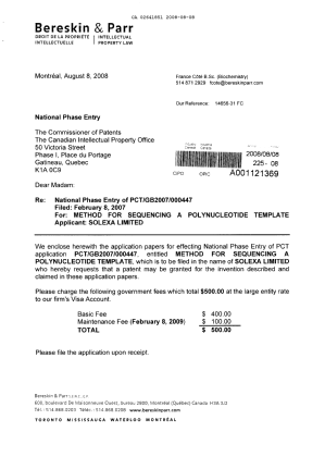 Document de brevet canadien 2641851. Cession 20080808. Image 1 de 4