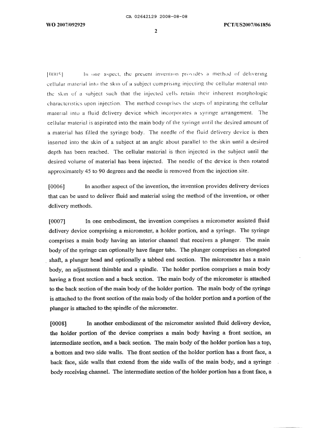 Document de brevet canadien 2642129. Description 20101214. Image 2 de 25