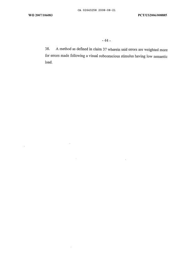Document de brevet canadien 2643258. Revendications 20080821. Image 7 de 7
