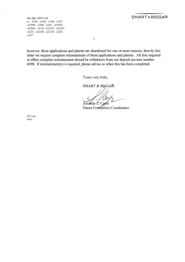 Document de brevet canadien 2643534. Cession 20100223. Image 2 de 7