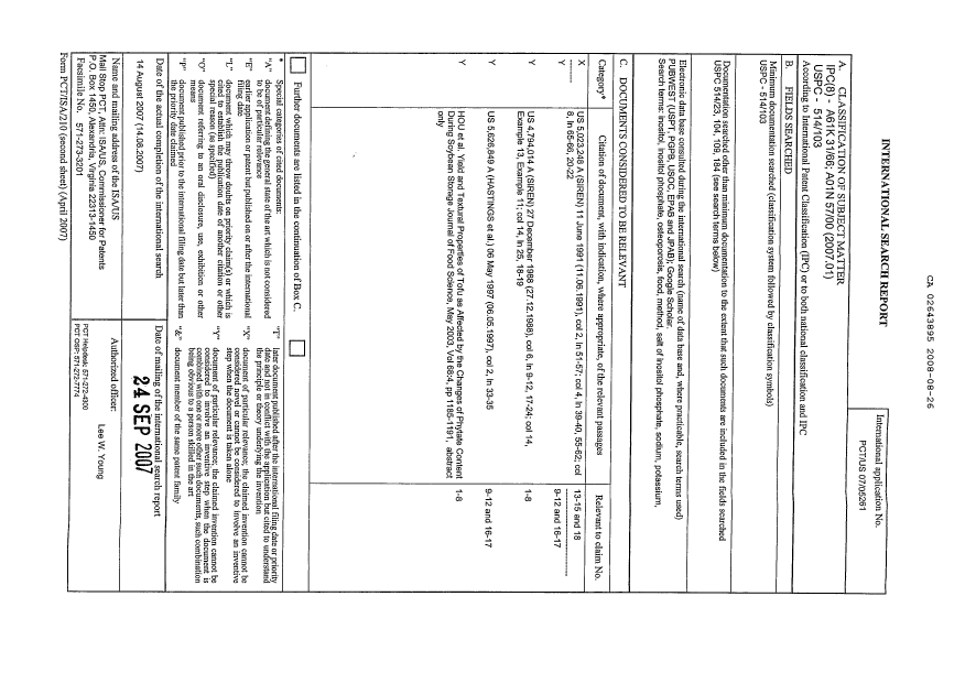 Document de brevet canadien 2643895. PCT 20080826. Image 1 de 1