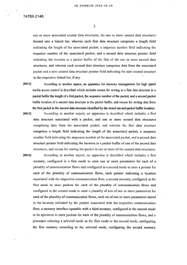 Canadian Patent Document 2644139. Description 20101019. Image 3 of 98