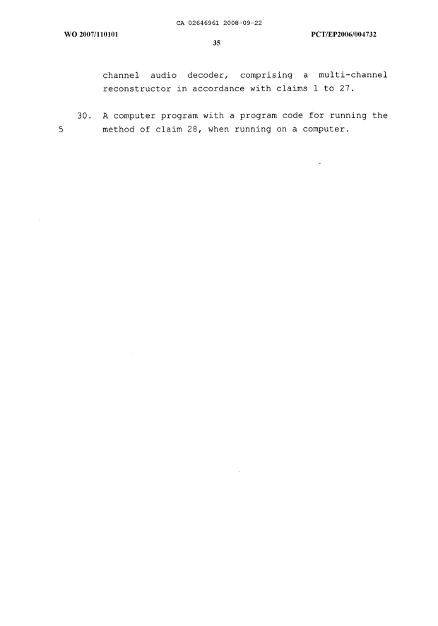 Document de brevet canadien 2646961. Revendications 20080922. Image 8 de 8