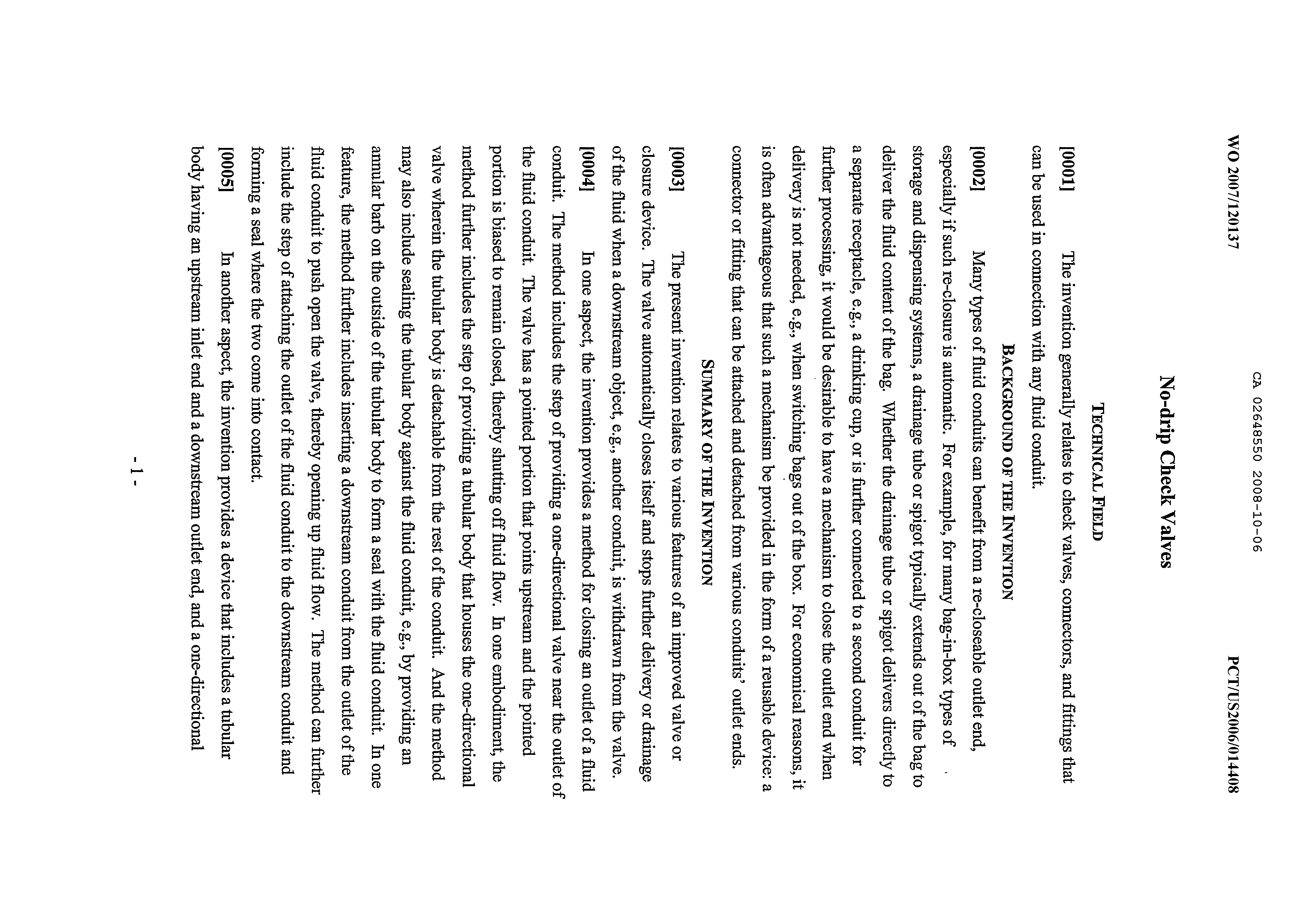 Canadian Patent Document 2648550. Description 20071206. Image 1 of 5