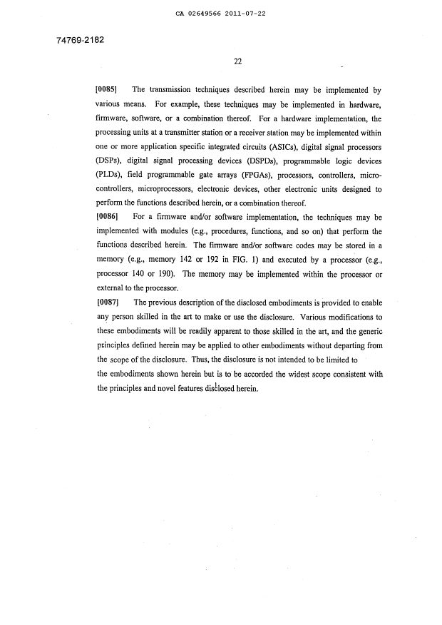 Document de brevet canadien 2649566. Description 20121003. Image 26 de 26