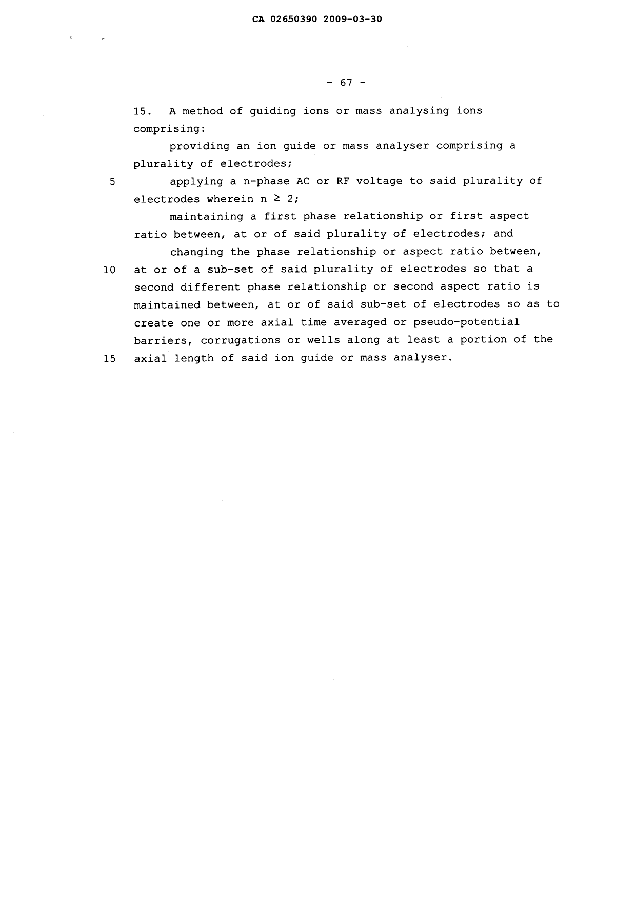 Canadian Patent Document 2650390. Prosecution-Amendment 20090330. Image 7 of 7