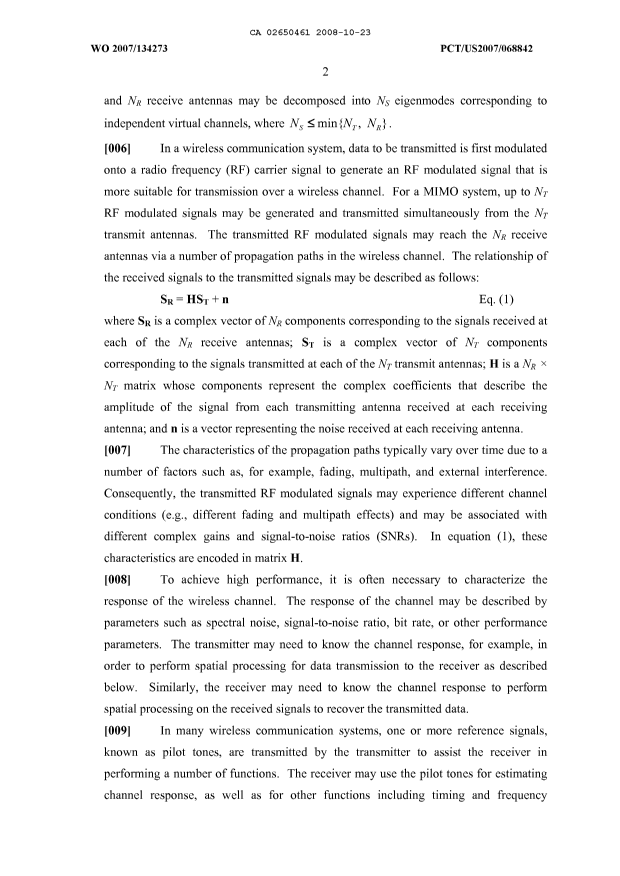 Canadian Patent Document 2650461. Description 20081023. Image 2 of 18
