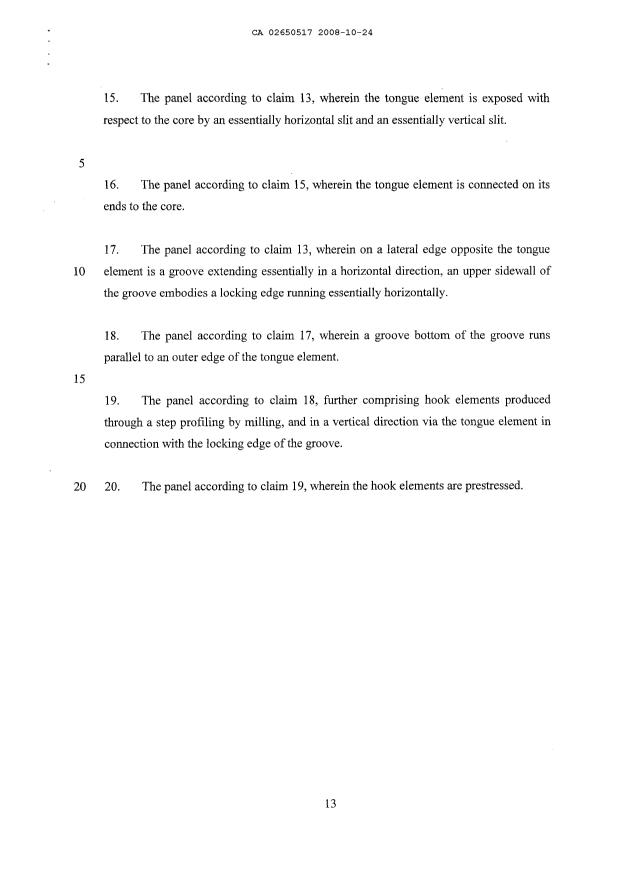 Document de brevet canadien 2650517. Revendications 20081025. Image 3 de 3