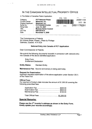 Document de brevet canadien 2651306. Cession 20081104. Image 1 de 6