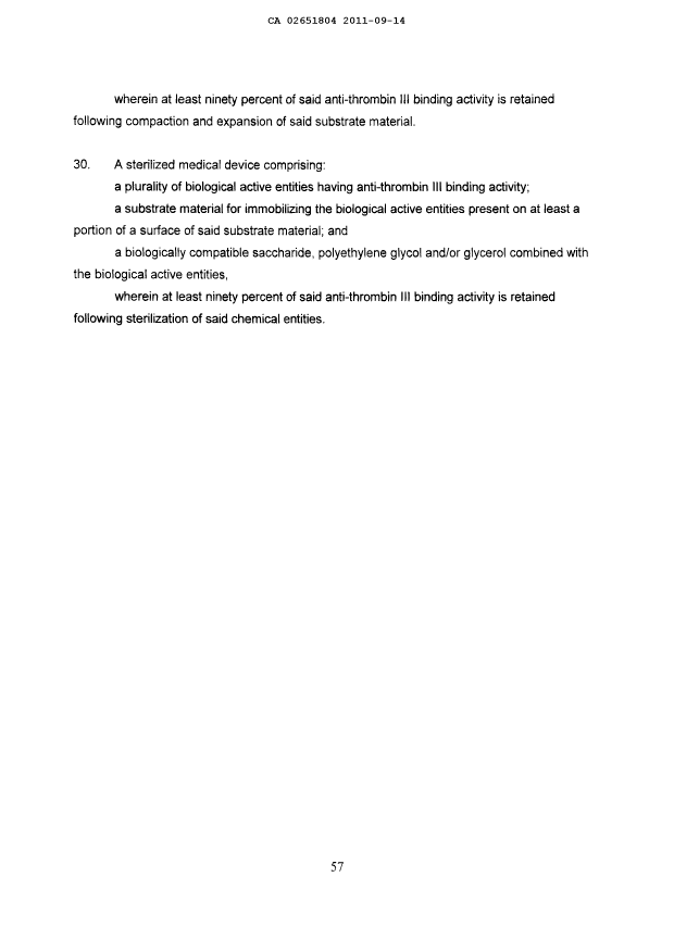 Canadian Patent Document 2651804. Claims 20110914. Image 4 of 4