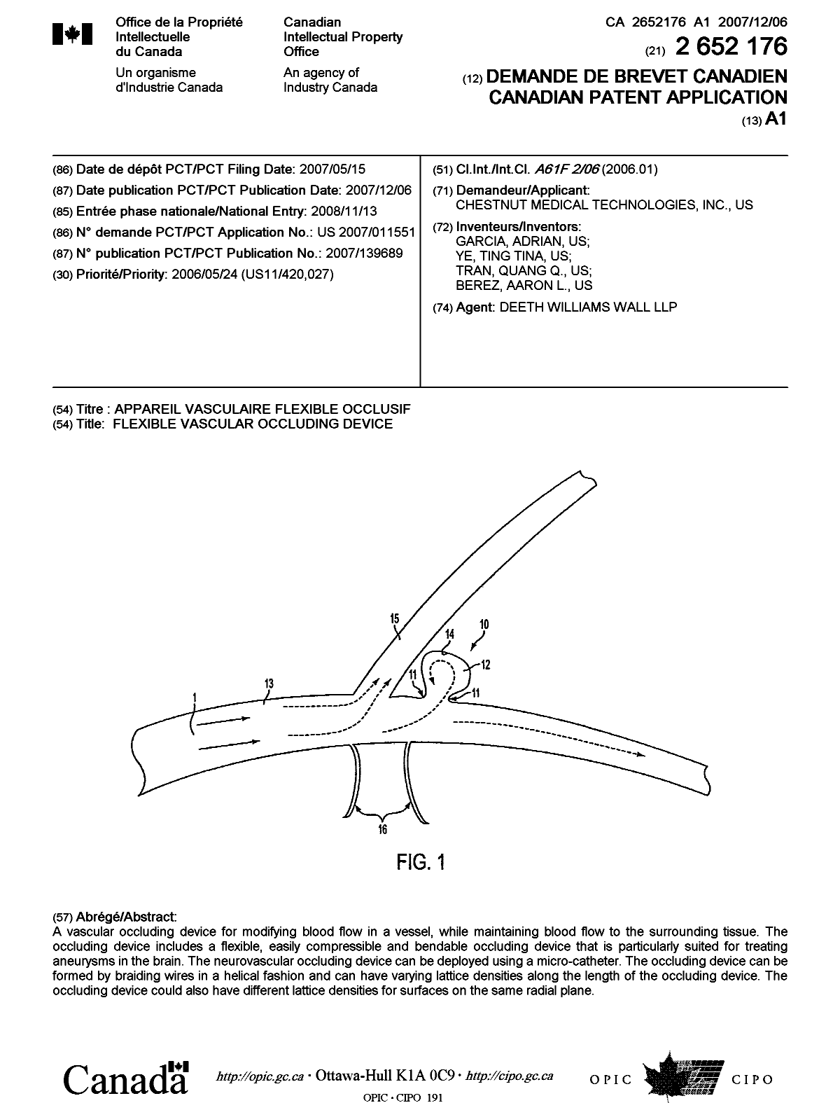 Document de brevet canadien 2652176. Page couverture 20090320. Image 1 de 1
