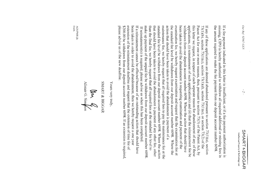 Canadian Patent Document 2652176. Correspondence 20111025. Image 2 of 3