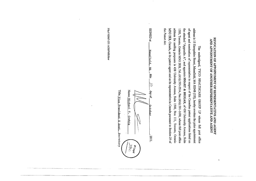 Canadian Patent Document 2652176. Correspondence 20111025. Image 3 of 3