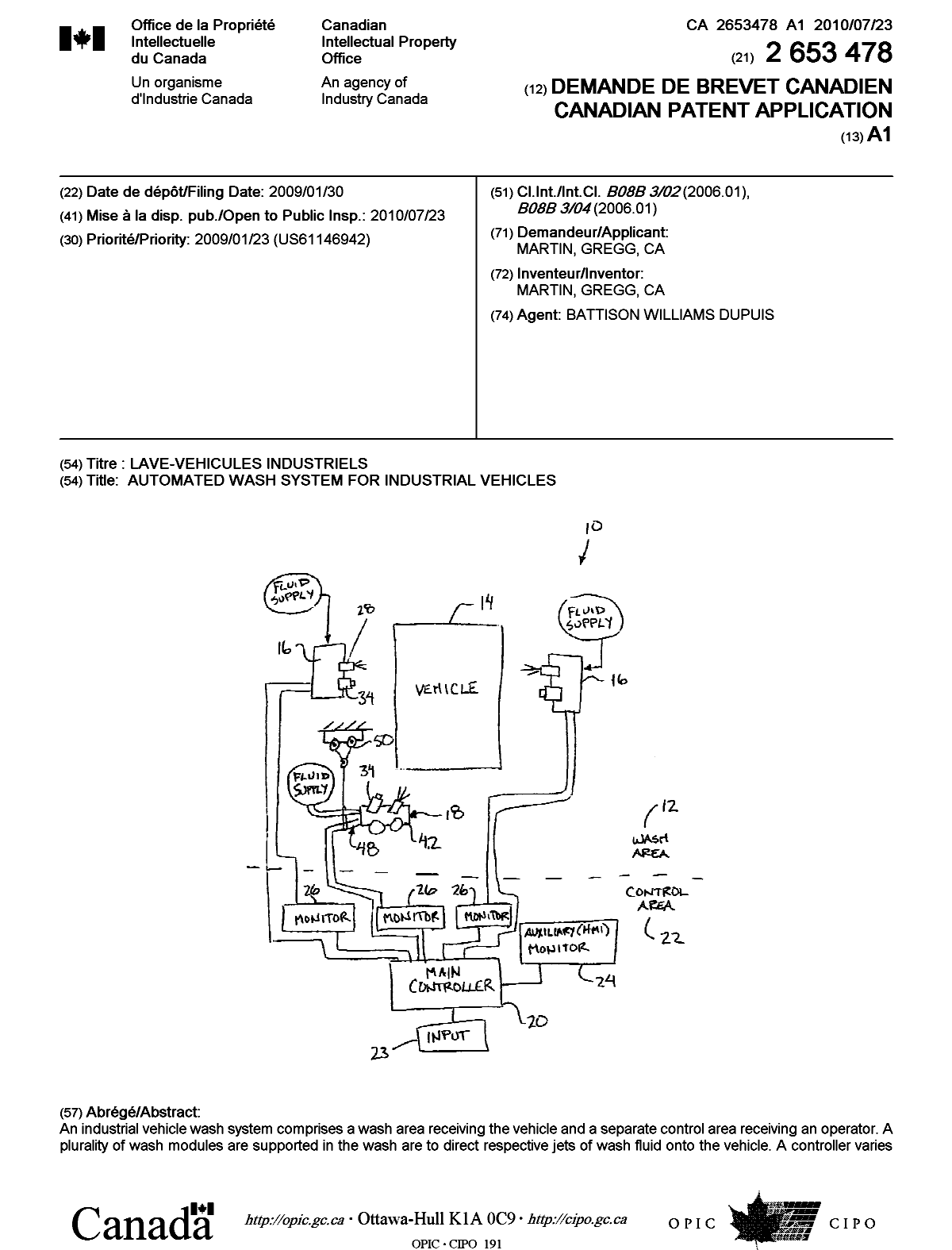 Document de brevet canadien 2653478. Page couverture 20100714. Image 1 de 2