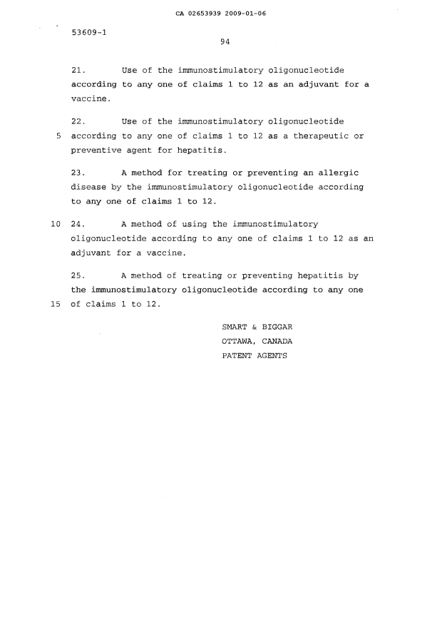 Document de brevet canadien 2653939. Poursuite-Amendment 20090106. Image 29 de 29