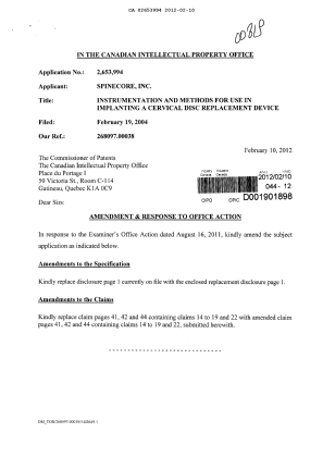 Document de brevet canadien 2653994. Poursuite-Amendment 20120210. Image 1 de 8