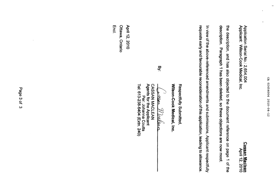 Canadian Patent Document 2654004. Prosecution-Amendment 20091212. Image 3 of 9