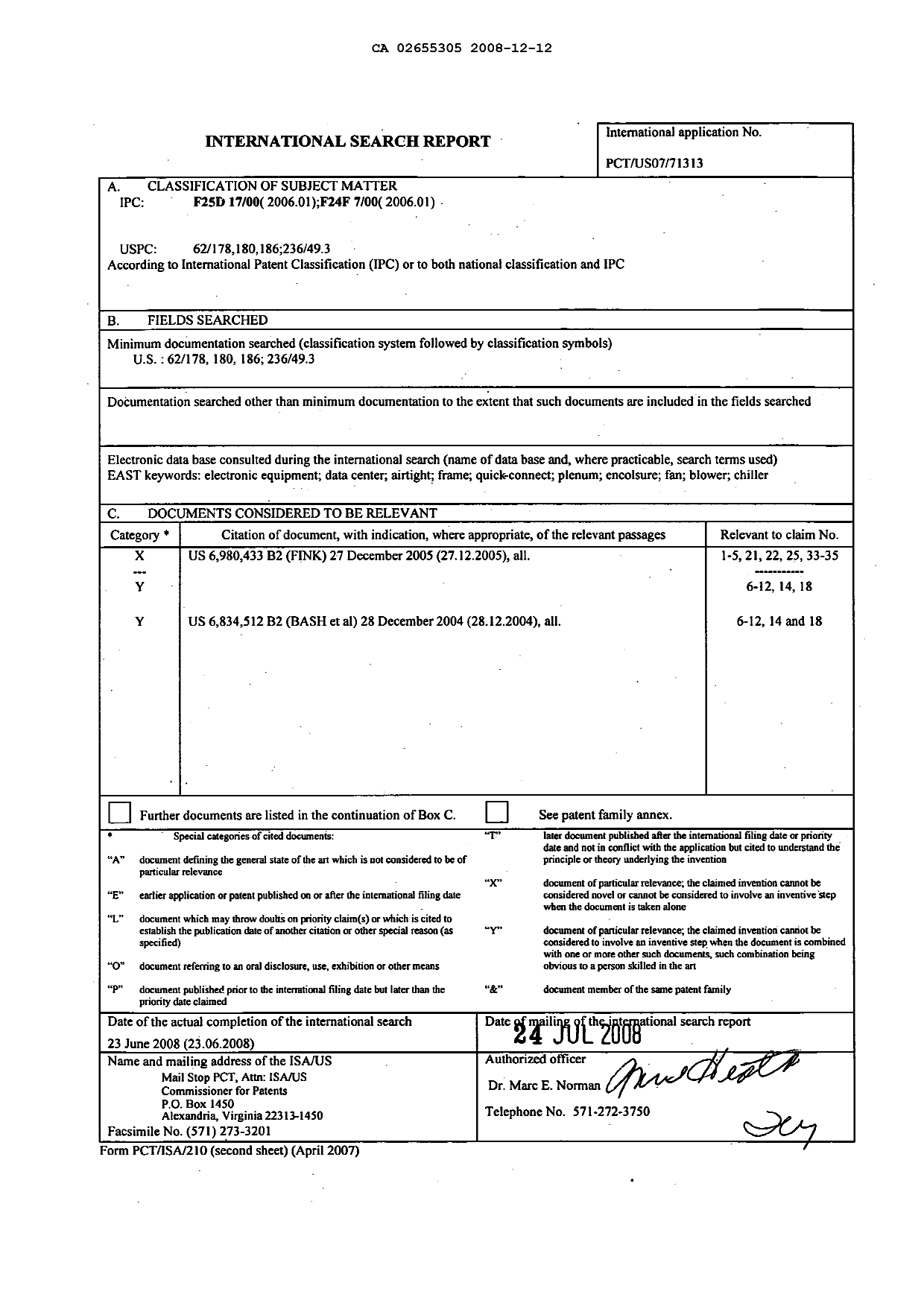 Document de brevet canadien 2655305. PCT 20071212. Image 2 de 15