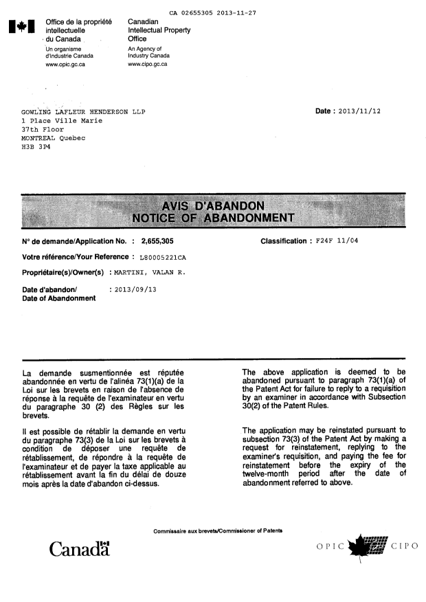 Canadian Patent Document 2655305. Prosecution-Amendment 20121221. Image 2 of 19