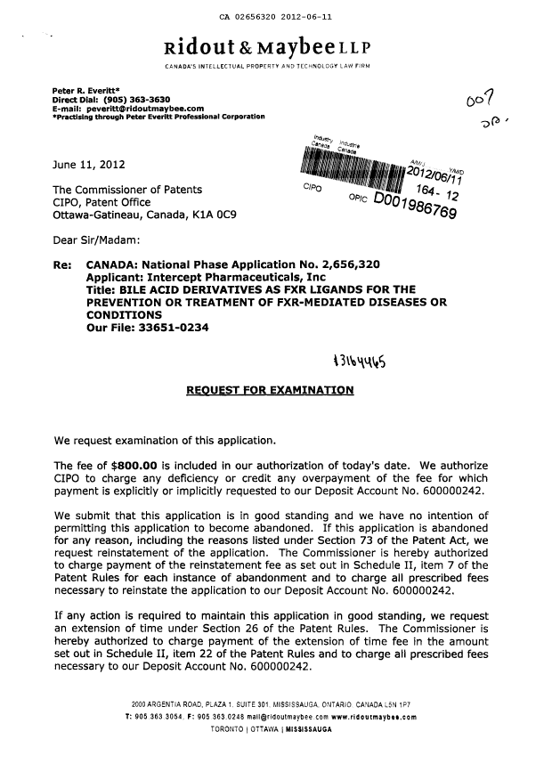 Canadian Patent Document 2656320. Prosecution-Amendment 20120611. Image 1 of 2