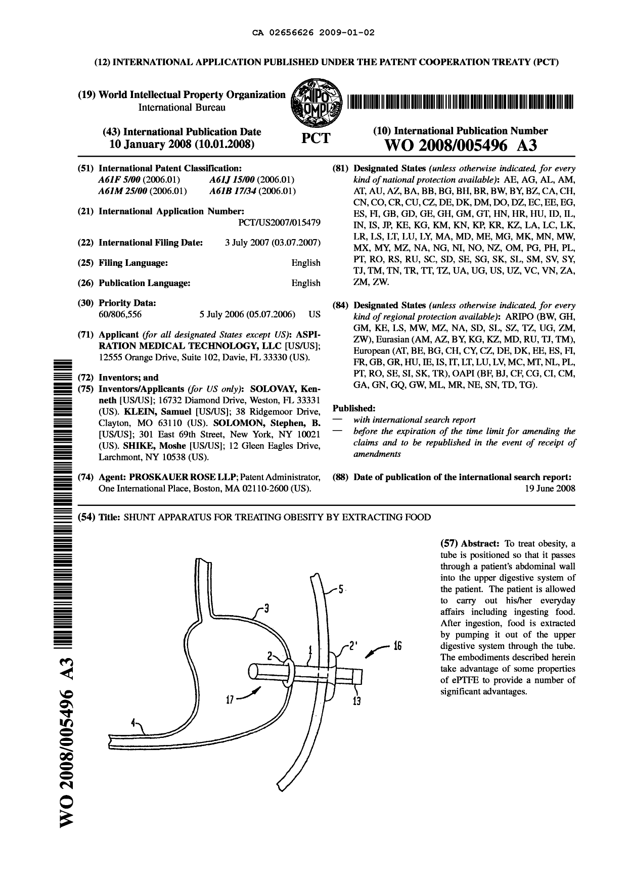 Document de brevet canadien 2656626. Abrégé 20090102. Image 1 de 1