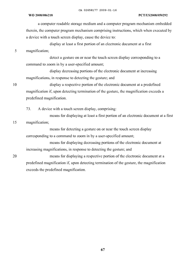 Document de brevet canadien 2658177. Revendications 20081216. Image 16 de 16