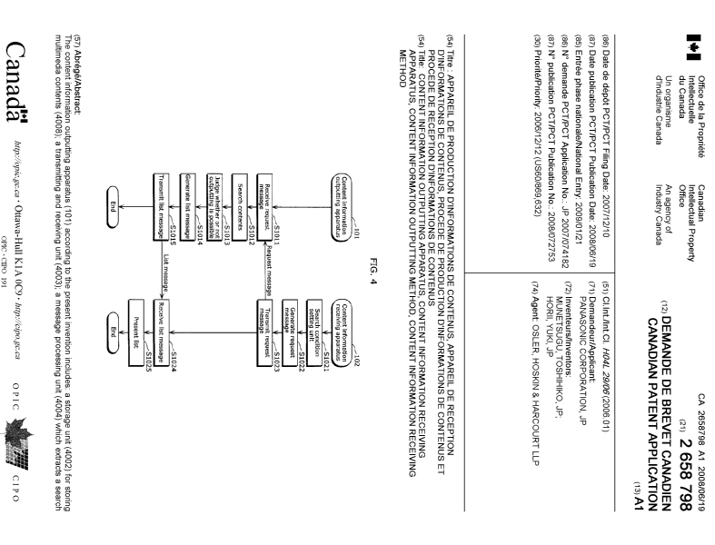 Document de brevet canadien 2658798. Page couverture 20090603. Image 1 de 2