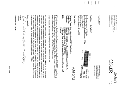 Canadian Patent Document 2659108. Assignment 20090626. Image 1 of 2