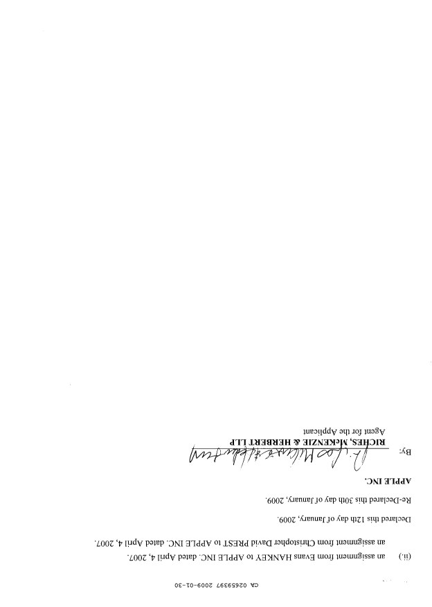 Canadian Patent Document 2659397. Correspondence 20081230. Image 5 of 5