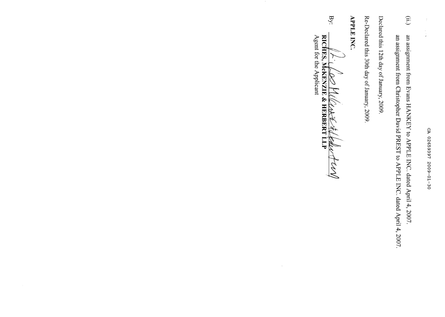 Document de brevet canadien 2659397. Correspondance 20081230. Image 5 de 5