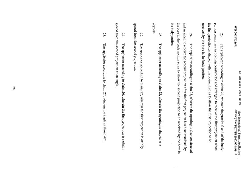 Document de brevet canadien 2660285. Revendications 20081205. Image 5 de 5