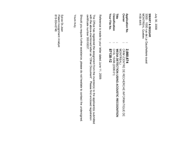 Canadian Patent Document 2660674. Correspondence 20090730. Image 1 of 1