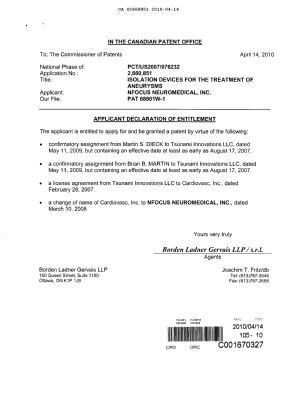 Canadian Patent Document 2660851. Correspondence 20100414. Image 2 of 2