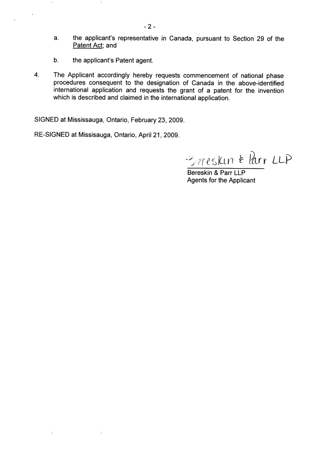 Canadian Patent Document 2661395. Correspondence 20090421. Image 4 of 5
