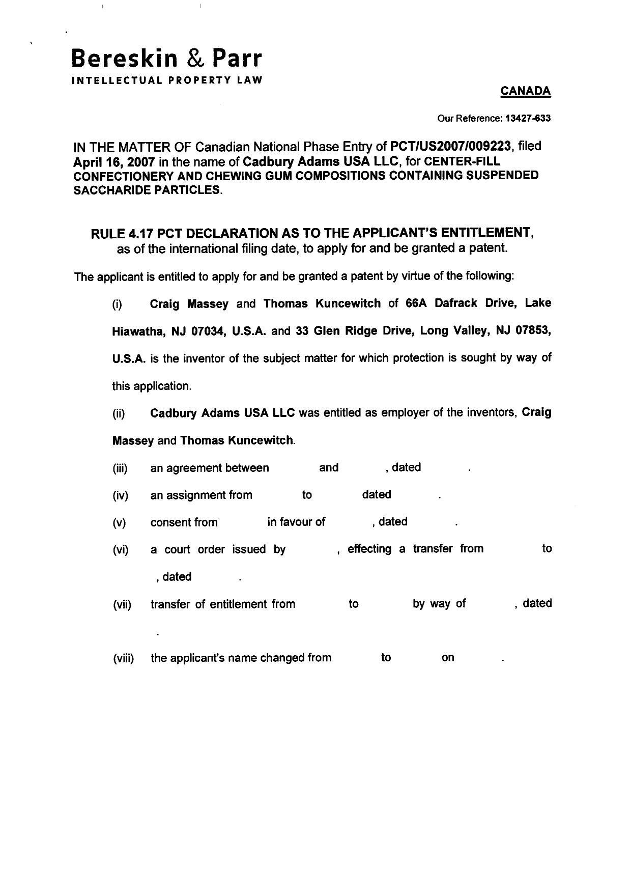 Canadian Patent Document 2661395. Correspondence 20090421. Image 5 of 5
