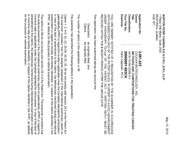 Document de brevet canadien 2661422. Poursuite-Amendment 20121215. Image 1 de 2
