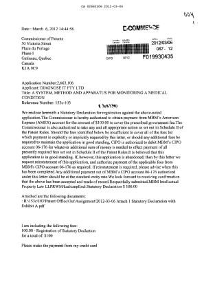 Document de brevet canadien 2663106. Cession 20120306. Image 1 de 9