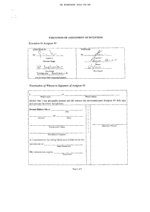 Canadian Patent Document 2663106. Assignment 20120306. Image 9 of 9