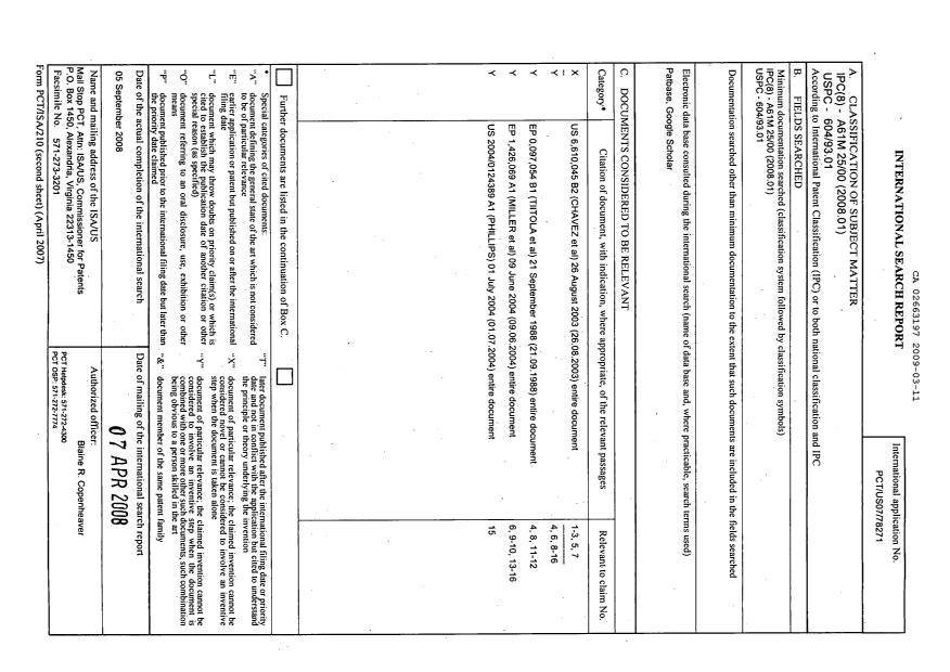Document de brevet canadien 2663197. PCT 20081211. Image 1 de 11