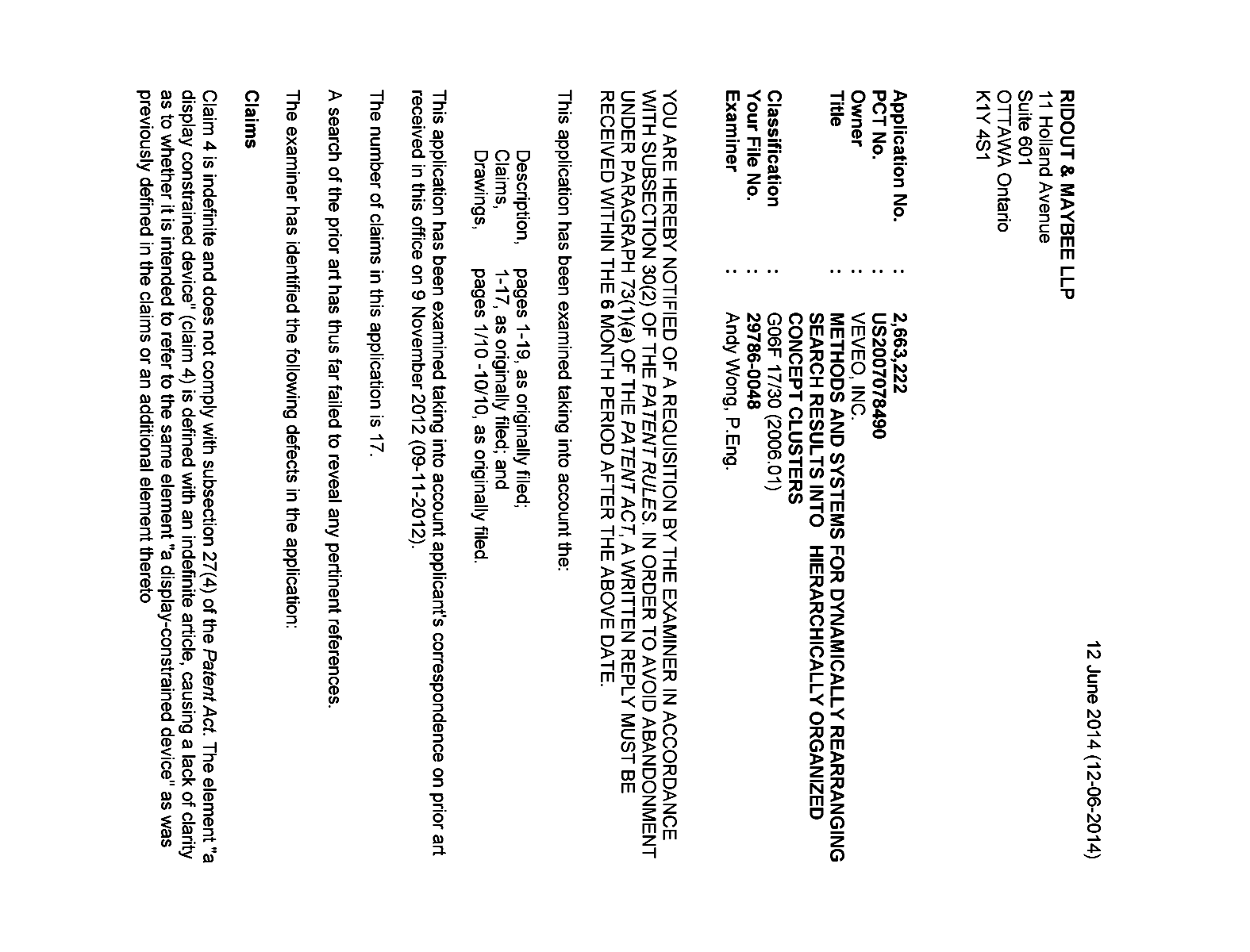 Document de brevet canadien 2663222. Poursuite-Amendment 20131212. Image 1 de 2