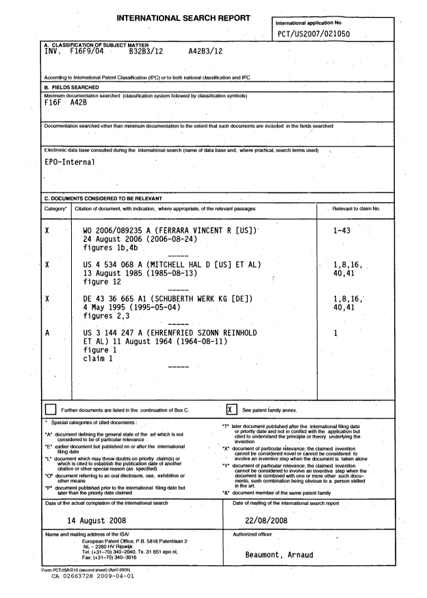 Document de brevet canadien 2663728. PCT 20090401. Image 1 de 2