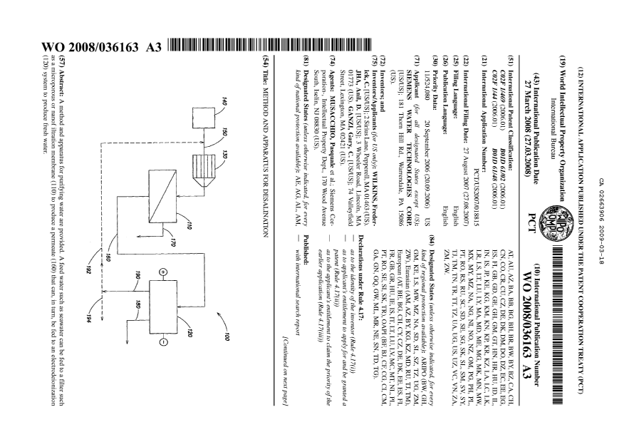 Document de brevet canadien 2663906. Abrégé 20090318. Image 1 de 2