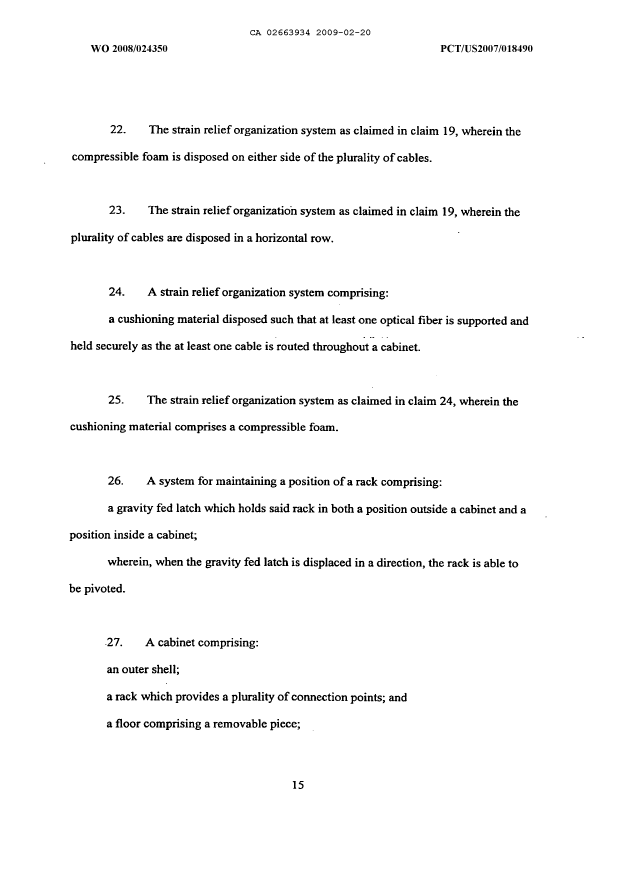 Document de brevet canadien 2663934. Revendications 20081220. Image 5 de 6