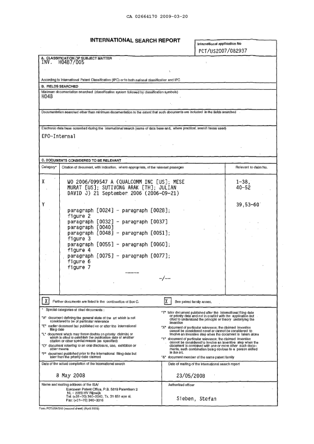 Document de brevet canadien 2664170. PCT 20090320. Image 2 de 5