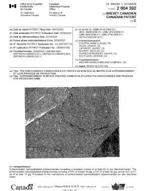 Canadian Patent Document 2664392. Cover Page 20150325. Image 1 of 1