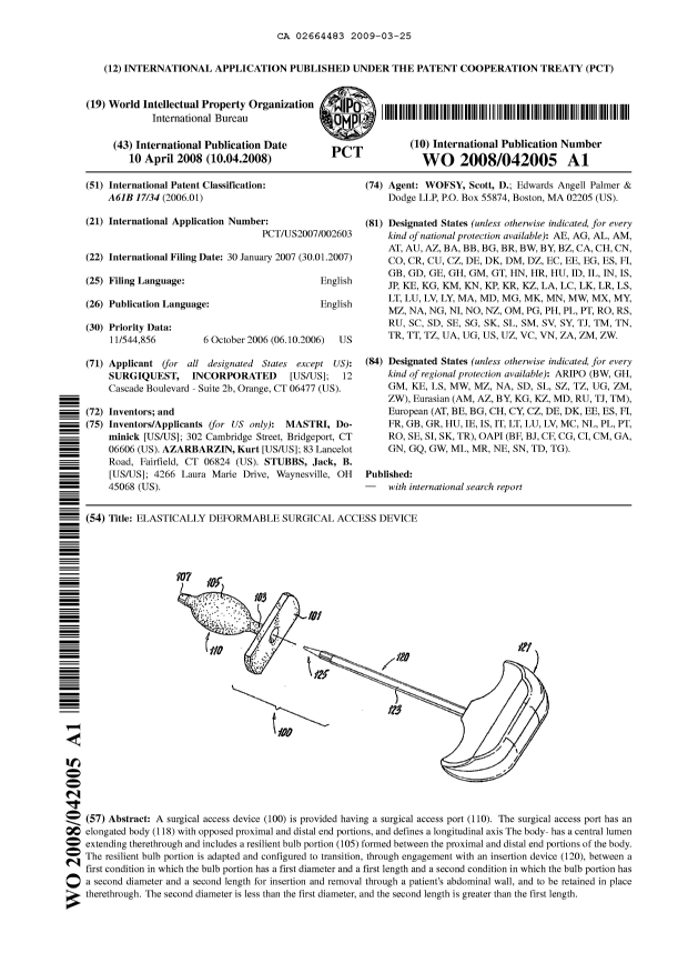 Document de brevet canadien 2664483. Abrégé 20090325. Image 1 de 1