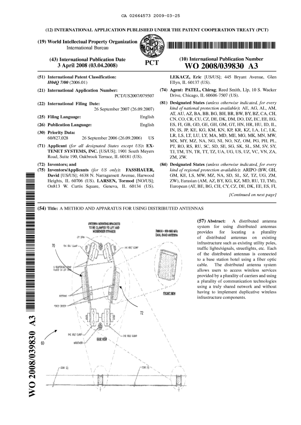 Canadian Patent Document 2664573. Abstract 20090325. Image 1 of 2