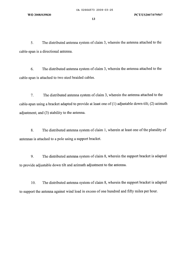 Document de brevet canadien 2664573. Revendications 20090325. Image 2 de 4
