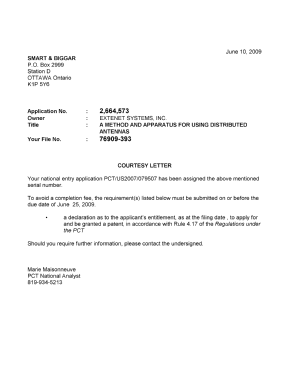 Document de brevet canadien 2664573. Correspondance 20090610. Image 1 de 1