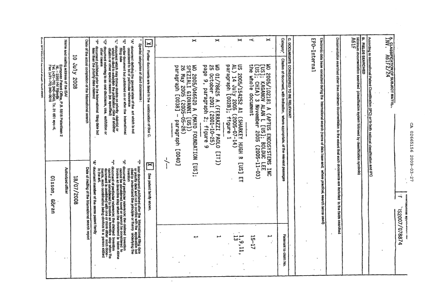 Document de brevet canadien 2665156. PCT 20090327. Image 1 de 12